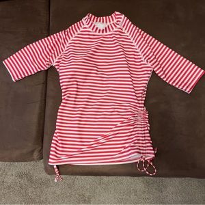 Striped rash guard
